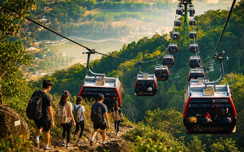 Cáp treo phù hợp với hành trình nhẹ nhàng, trong khi trekking dành cho người có thể lực và kinh nghiệm