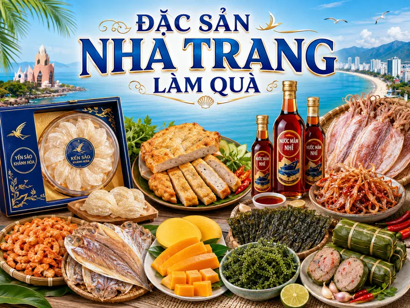Đặc sản Nha Trang làm quà đa dạng từ yến sào, chả cá đến hải sản khô và bánh xoài