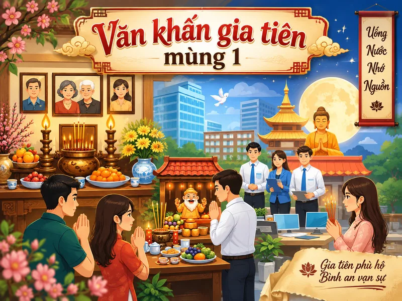 Văn khấn gia tiên mùng 1 là nét đẹp truyền thống giúp con cháu bày tỏ lòng biết ơn và tưởng nhớ nguồn cội.